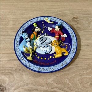 Disney Vibrant Colored 25th Anniversary Plate
